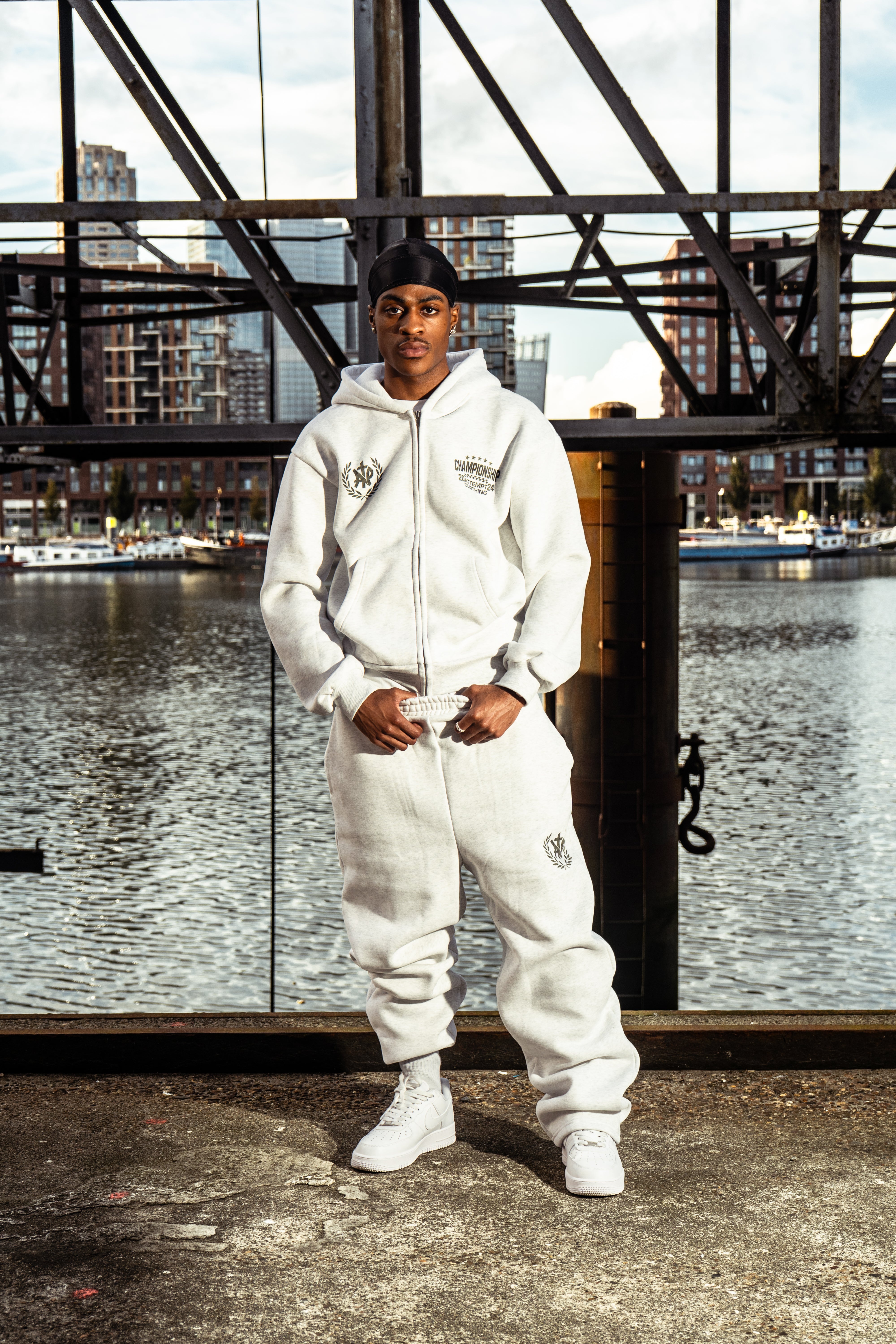 cream military hoodie